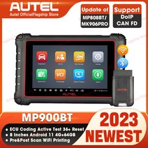 자동차스캐너 진단기 Autel MaxiPRO MP900BT 자동차 진단 도구 OBD2 스캐너 ECU 코딩 36 개 이상의 서비스 활성 테스트 CAN FD/DoIP 사전 및
