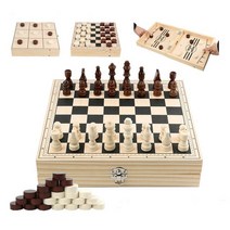고급 체스 세트 게임 원목 체스판 자석 보드게임 chess Chess chessset 나무 체커 슬링 퍽 를위한 접이식 보드 성인 교육 학습, 하나의 체스에 4