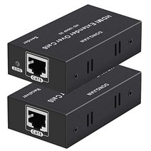 gofanco 1x8 HDMI Over IP Extender Splitter Kit Over CAT5e/ CAT6 – Up to 395ft (120m) IR Control Direct TX-RX Connect, 1