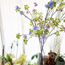 그린수국 조화 가지 3color, 크림