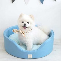 말썽쟁이여름 강아지 애견 개 펫 고양이 애완견 중형견 노견 반려견 마약 꿀잠 원형 쿠션 집 켄넬 방석 베드, 블루