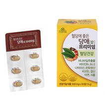 혈당에 좋은 당애 6개월 1일1정 혈당 관리 복합 식품 혈당관리식품 바나바 혈당 영양제, 30정, 6박스