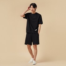 [JAJU/자주] 남 스웨트 하프 팬츠_블랙