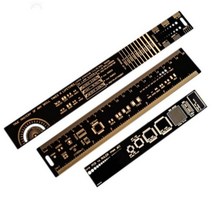다기능 PCB 측정 눈금자 하드웨어 설계도구 공구 침금공예 양각기, 20cm, 1개