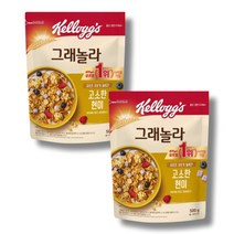 켈로그 고소한현미 그래놀라 사르르큐브 500g x 2개