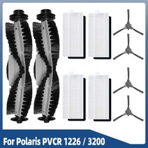 Polaris PVCR 1226 3200 1020 Genio Profi 290 로봇 메인 사이드 브러시 Hepa 필터, 13 Set F