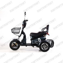 알엠티 KC인증 삼륜 2인승 전동스쿠터 전동오토바이 노인 3륜 부모선물 RMT20AH04 할인행사3일, 블랙, 2A