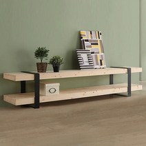 카치오 통원목 철제 거실장 2100, 화이트