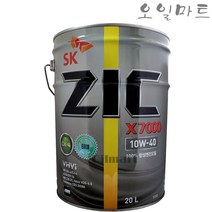 오일마트 SK ZIC X7000 10W40 CK-4 유로6 DPF 20리터 지크 합성디젤엔진오일, 1개, SK ZIC X7000 10W-40 CK-4 엔진오일 20L
