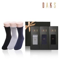 [닥스양말] 숙녀 면중목 무지롤탑 3족세트 DK20421