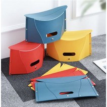 간편 휴대용 접이식 초경량 플라스틱 의자 공연 캠핑 낚시 등산 미니의자, 레드