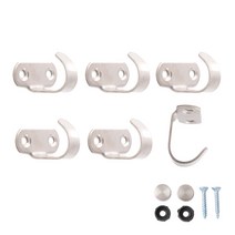 리빙아이 스텐 후크 다용도 걸이 벽옷걸이, 다용도스텐(6개)