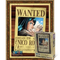 퍼즐피플 원피스 직소퍼즐 150피스, WANTED 로빈 150P 액자포함(엔틱골드), 150p