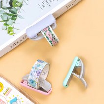 종이 테이프 클립 커터 디스펜서 마스킹 박스 스카치 솔리드 주최자 학교 사무실 문구 악세서리 홀더 분할 편지지 절단 손 계정 휴대용 단색 용품 스프링 아트 미니 핸드메이드