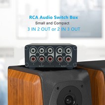 스피커 셀렉터 오디오 분배기 3 way in 2 out rca 스테레오 스위치 입력 신호 소스 스위처 선택기 hifi 홈 용 스플리터 박스 패시브 a b 앰프, 없음