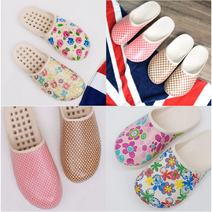 The굿즈 막힌 욕실화 물빠짐 미끄럼방지 쿠션감 논슬립 실내화, 옵션6.도트브라운, 한쌍(1개)