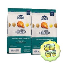 내추럴발란스 LI 닭고기 현미 큰알 강아지 사료 + 증정 샘플, 2개, 5kg, 닭현미 + 샘플 5개
