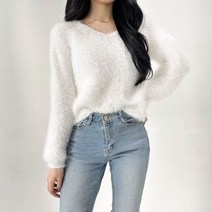오늘출발 데일리템 앙고라브이넥니트 2color
