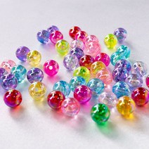 (B-12)(50g) AB 컬러 투명볼 팔찌 비즈 만들기 재료 부자재, 10mm, 9.스카이블루
