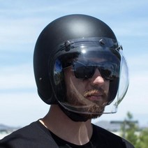 biltwell 빌트 웰 3/4 헬멧 고글 할리 베스파 BMW 배달 오토바이 스쿠터 바이크 라이딩 윈드 실드 안티-포그 버블 미러 스타일 STYLE, B