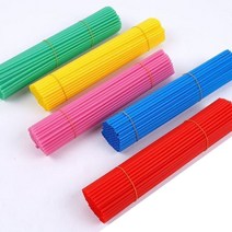만들기재료/PVC 스틱 10개/플라스틱막대/6칼라 선택/, PVC스틱 노랑 10개