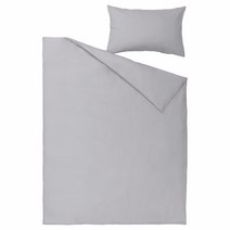 이케아 낫스베르마레 이불커버+베개커버 라이트그레이 150x200+50x80cm 면100%