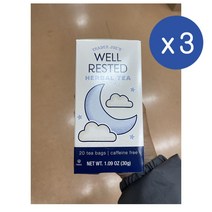 트레이더조 웰레스티드 허브티 20티백 카페인프리 30g 3개 Trader Joe Well Rested Herbal Tea