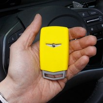 제네시스 G70 G80 스마트키 실리콘 키케이스 키링, 12. 키링 (블랙), B TYPE (키링)