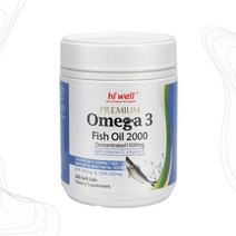 굿소일직구 hi-well 오메가3 천연 농축 피쉬오일 2000mg 200정, 천연 피쉬오일 비타민D E 3중복합