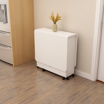 접이식 식탁 테이블 폴딩 확장형 이동식 좁은집 주방 다이닝, 140x80x77 화이트