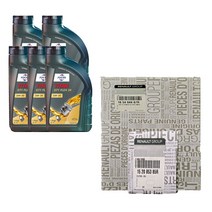 QM3 디젤 훅스 타이탄 플렉스 34 5W30(5L) 르노 순정 필터 엔진오일세트, 1개, 5000ml