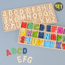 원목 컬러 영문 입체 알파벳 이니셜 꾸미기 5PCS DIY 세트