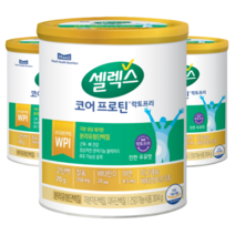 NEW 매일유업 속편한 셀렉스 코어프로틴 락토프리 분리유청 단백질 칼슘 비타민D 덴마크 원료 식약처인증 아연 마그네슘 우유맛 고단백, [총 912 g], 304g, 3개