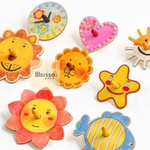 초등학생 만들기 키트 유아 어르신프로그램 나무팽이 재료 팽이심포함, 하트