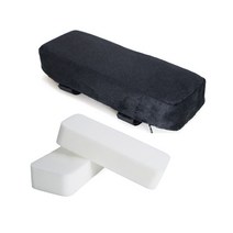 간다컴퍼니 모찌 메모리폼 벨크로 팔걸이쿠션 팔꿈치 의자 팔걸이 쿠션 게이밍 독서실, 블랙