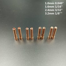 용접노즐 10N24S 2.4mm 1.0mm 1.6mm 3.2mm TIG 짧은 콜릿 팁 WP17 18 26 용접 토치 시리즈 8pcs, 02 4pcs_04 3.2mm