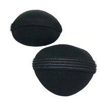 PKFARM 머리볼륨 헤어뽕 2종(1세트) 벨크로 고정 머리뽕 패드, 블랙, 1세트(2종)