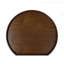 감성모다 천연 옻칠 반달 쟁반 혼밥 일식 텐동, 1호(33cm)