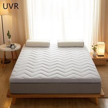 베스트 슬립 패밀리 저상 토퍼 가족 침대 매트 Uvr 북유럽 미니멀 스타일 라텍스 내부, 90x190cm, 두께 4cm, 회색