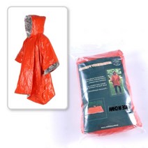 생존판초우의 등산 체온유지 생존장비 비상용 은박우의 비옷