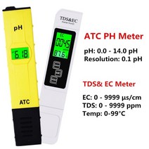 수분측정기 농도측정기 디지털 phtds ec meter 테스터 온도계 펜 물 순도 ppm 필터 수경법 수족관 수영장 물 모니터 40, bl ec 및 atc ph