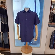 란체티 구김없는 !! 모달!! 일반핏 네이비 반팔셔츠 LZRI851NA