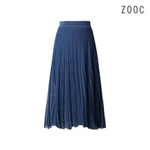 [ZOOC] 메탈 플리츠 니트 스커트BL_Z212KSD015