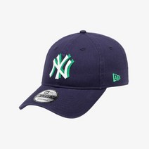 [백화점매장 정품출고] 뉴에라 엠엘비 야구모자 볼캡MLB 더블 로고 뉴욕 양키스 언스트럭쳐 볼캡 라이트 네이비13338502