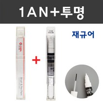 재규어 컬러 붓펜+모투명 붓펜 2종 세트 자동차 붓 카 페인트, 1AN 오스뮴+모투명붓펜 주문 배송1~2주