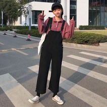 네추럴 편안한 면 아이유 공효진 멜빵바지 점프수트 2종 바퀴달린집 fa087
