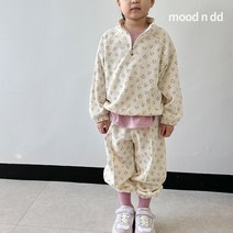 무드때때 유아 남아 와플 반집업 맨투맨 바지 상하세트 여아상하복 남아상하복