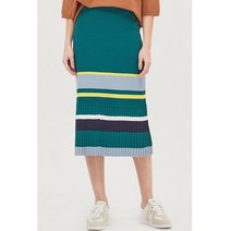 [베네통] 스트라이프 플리츠 니트 스커트_BASKF1111