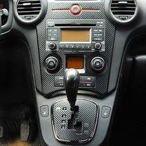 ArtX 뉴카렌스 카본패브릭 데칼스티커(기어판넬 센터페시아), 블랙, 1개