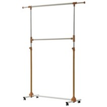 스토피아 튼튼 이동식 행거 2단, 화이트